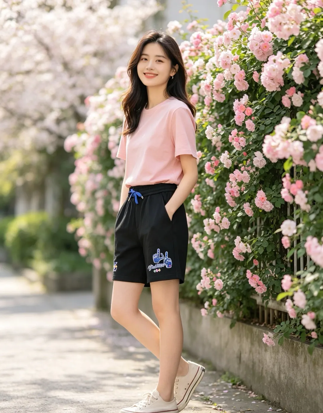Louis Vuitton/Louis Vuitton 26ss LV gesture letter print shorts